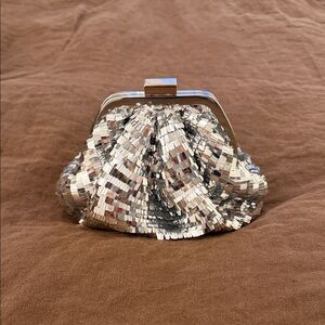 Sondra Roberts Metallic Sequin Clutch